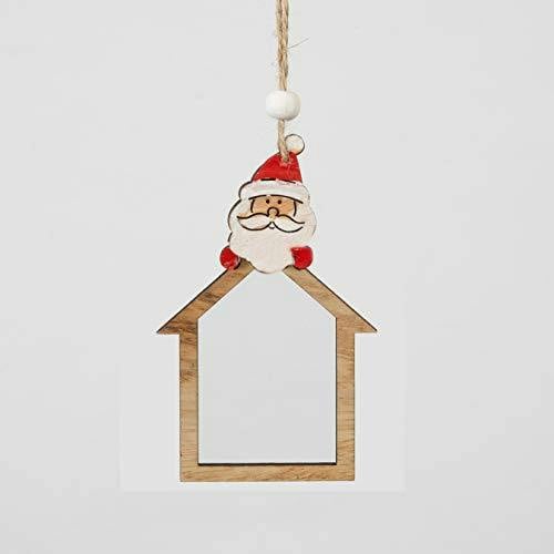 3 Piece Wooden Christmas Hanging Decorations Set with Santa, Reindeer and Snowman image 5