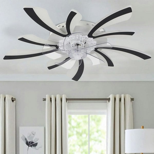 78cm Dia. Acrylic Creative Ceiling Fan with LED Lights Ceiling Fans Living and Home 