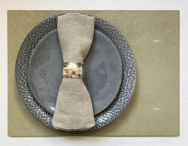 POSH TRADING COMPANY Grand Placemat - Faux Shagreen Natural