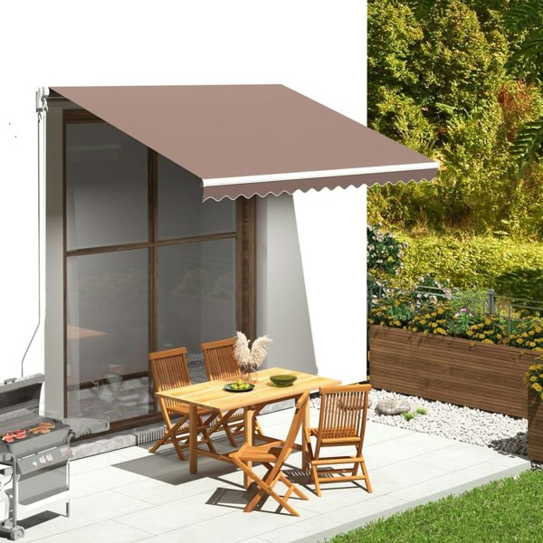 Berkfield Replacement Fabric for Awning Brown 3.5x2.5 m