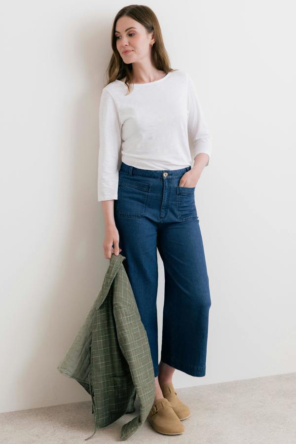 Lily & Me Monica Organic Cotton Jersey Top White