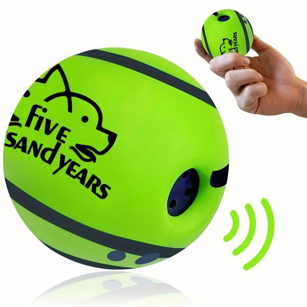 Dyzi 2 Pack Interactive Dog Sound Balls 8.8cm Chew & Training Toys Green