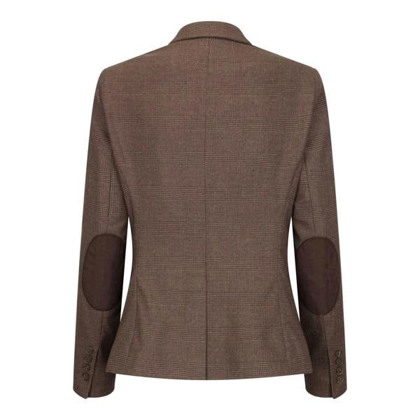 TruClothing Women's Brown Three-Piece Tailored Fit Suit in Prince of Wales Check