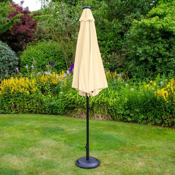 Monstershop Beige 2.7m LED Tilt Parasol