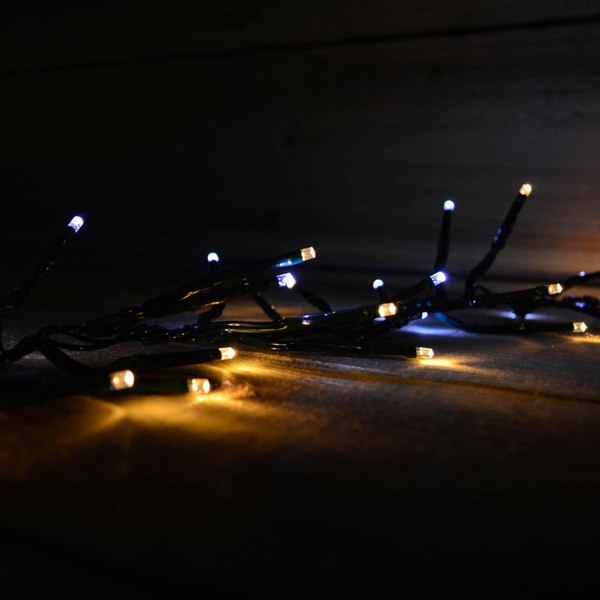 Samuel Alexander 2000 LED 25m Premier Clusterbrights Indoor Outdoor Mains Operated Christmas Cluster Lights with Timer in Cool & Warm White