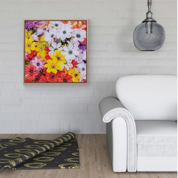 Warren Reed Spring Flowers Framed Canvas