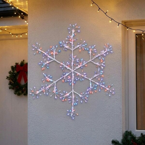 Garden Greatness Sparkling Rainbow LED Snowflake Decoration