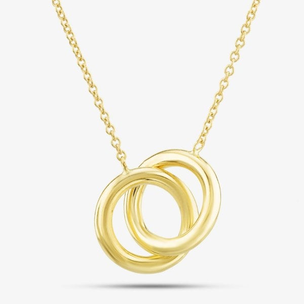 T. H. Baker 9ct Yellow Gold Interlinked Rings Necklace 1.19.6594