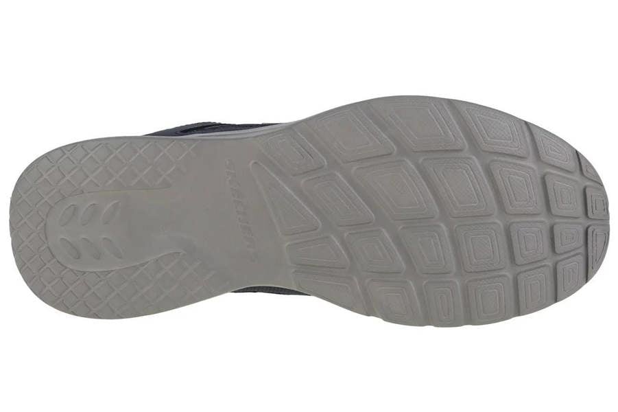Skechers Dynamight 2.0 Fallford Mens Lace Up Memory Foam Casual Trainers, view of the grey sole with tread pattern.