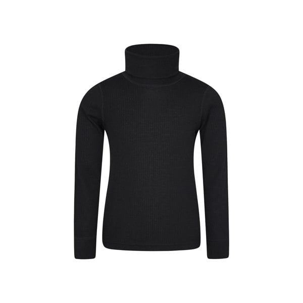 Mountain Warehouse Kids Talus Roll Neck Long-Sleeved Top - Black
