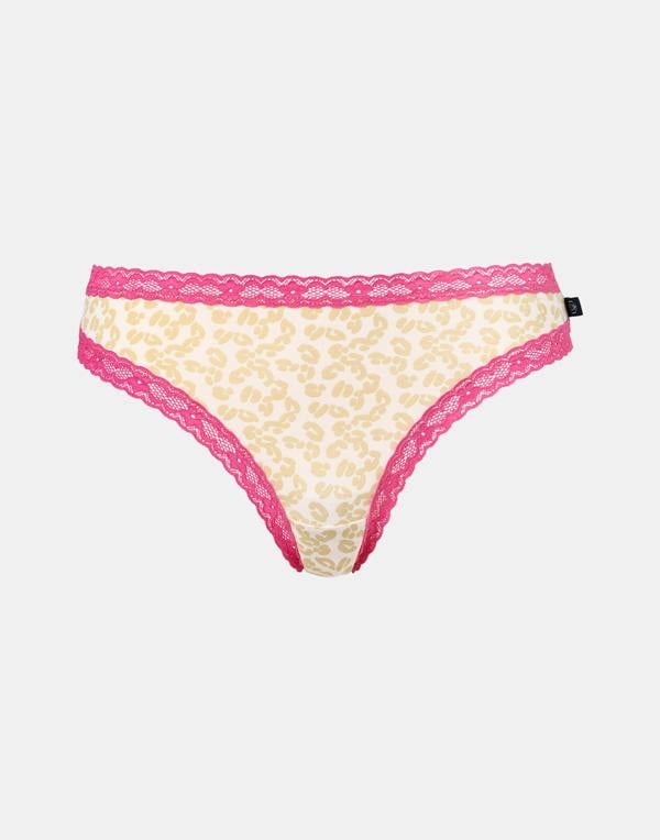British Boxers Women's Bamboo Lace Thong – Purrfectly Pink