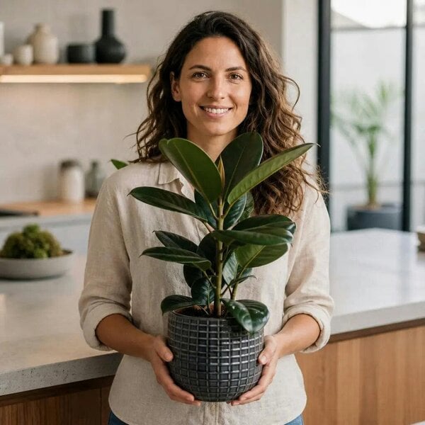 Ficus Robusta Rubber Plant – Elegant Glossy Green Foliage Indoor Houseplant