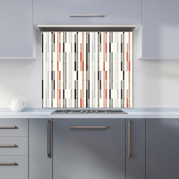 Warren Reed - Designer Dashed Stroke Pattern Kitchen Splashback