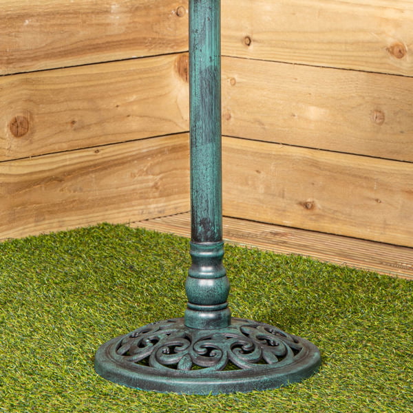 Samuel Alexander 63cm Verdi Green Traditional Garden Patio Resin Bird Bath