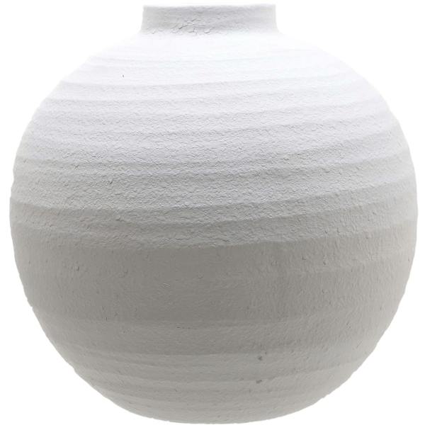 Hill Interiors Tiber Ceramic Matte Vase - White - 