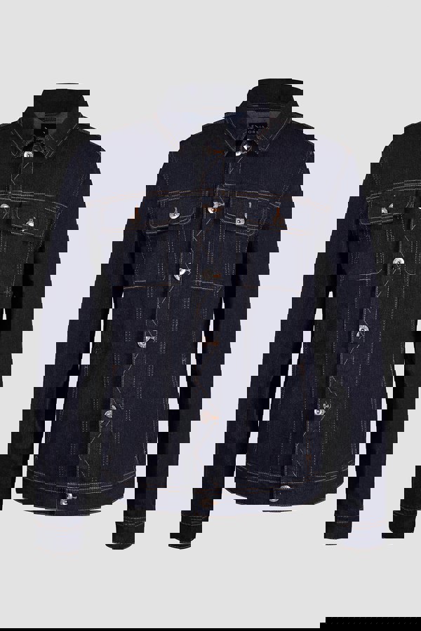 ENORSIA Long Sleeve Raw Denim Jacket