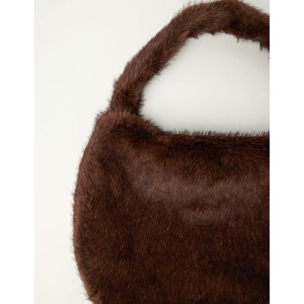 Blue Vanilla Faux Fur Slouch Bag