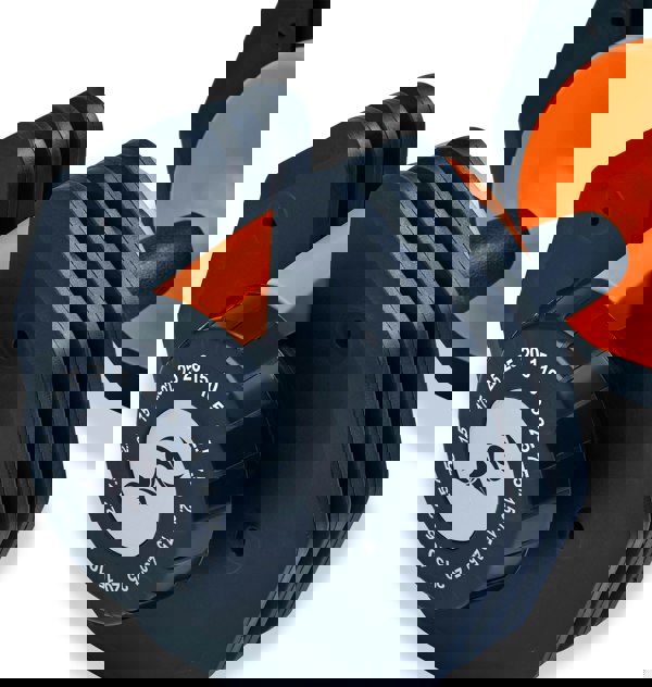 Strongology Urban25 Home Fitness Black and Orange Adjustable Smart Dumbbell from 2.5kg up to 25kg Training Weights