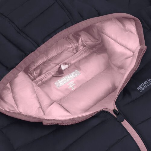 Regatta Kids Marizion Hooded Padded Jacket - Navy/Powder Lilac