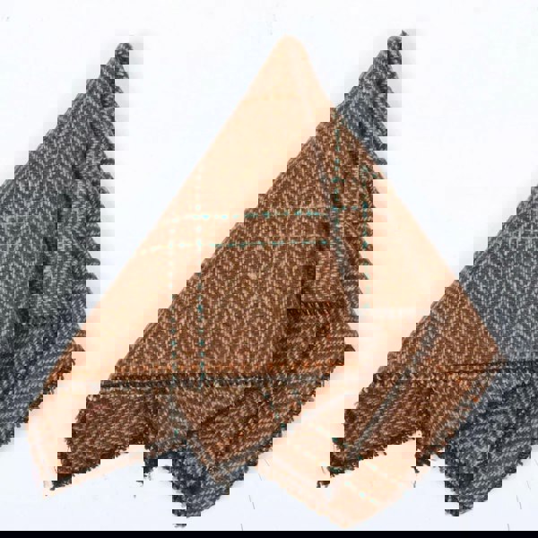 TruClothing Men's Wool Blend Herringbone Plaid Tweed Tie