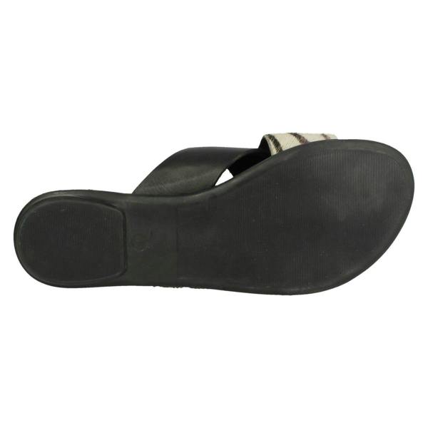 Leather Collection Ladies Leather Collection X Strap Vamp Sandals