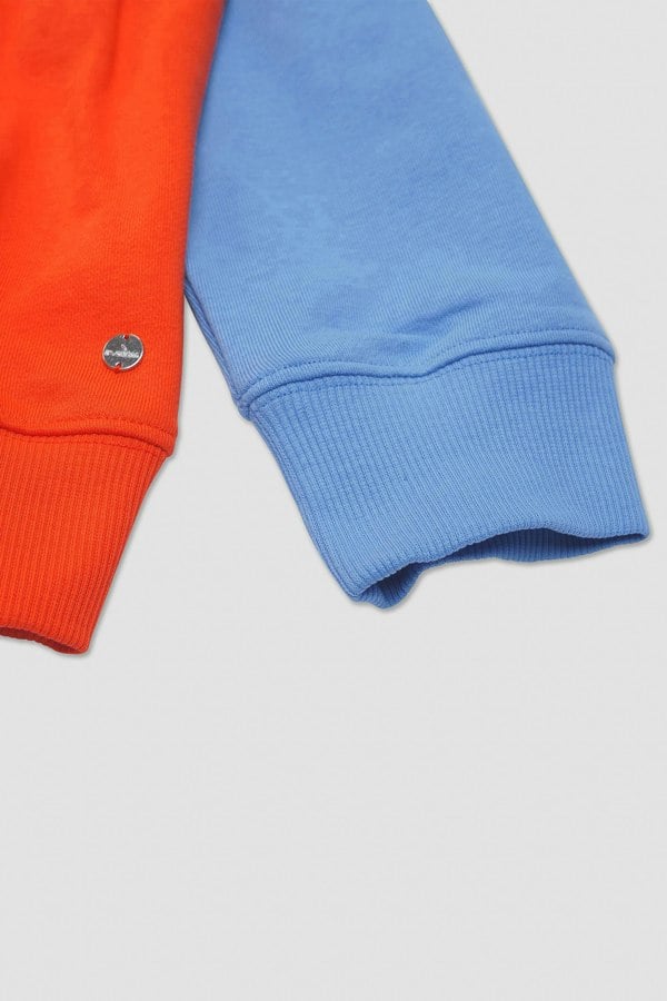 ENORSIA Colour Block LS High Neck Sweatshirt