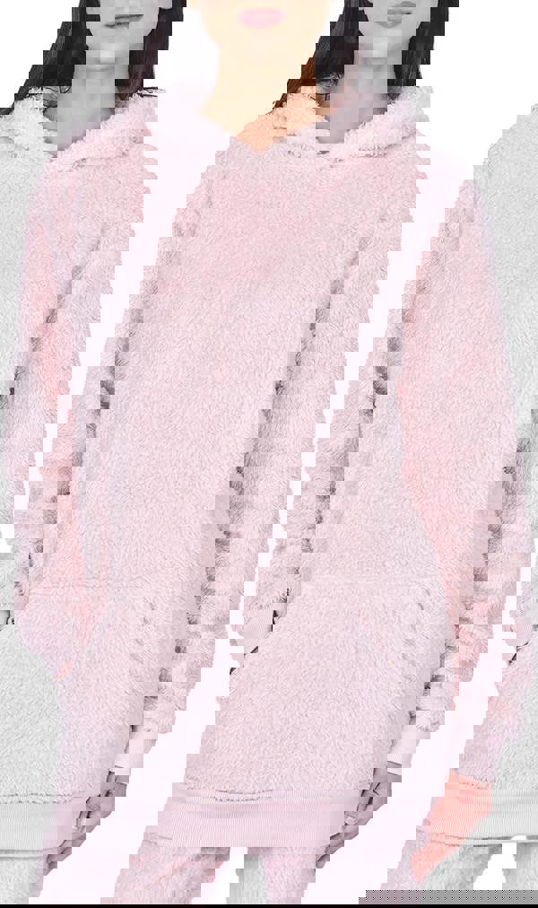 Smart Living Women's Teddy Fleece Hoodie - Blush