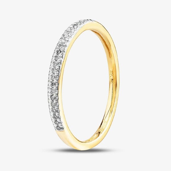 T. H. Baker 9ct Yellow Gold 0.08ct Diamond Half Eternity Ring TH014803R