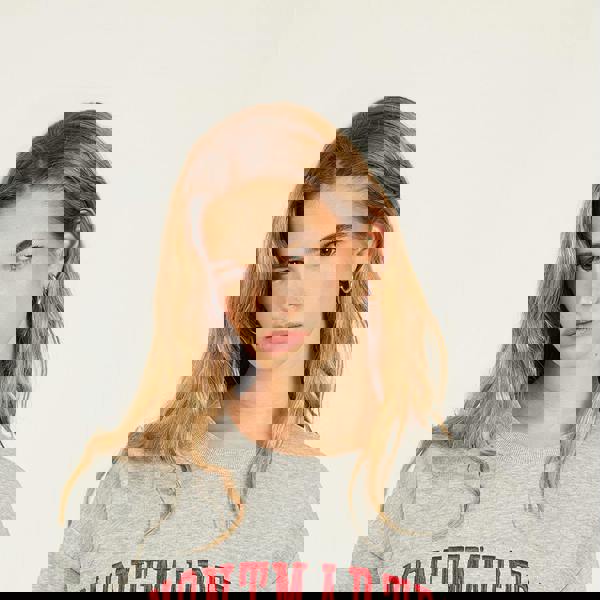 Brave Soul Grey Crew Neck Embroidered Sweatshirt - Grey Image 4