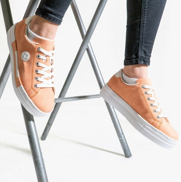 Rieker Enchant Womens Trainers - Orange (N49W1-38)