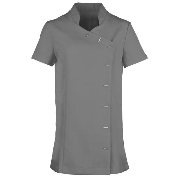 Premier Womens/Ladies *Orchid* Tunic / Health Beauty & Spa / Workwear (Pack of 2) - Dark Grey