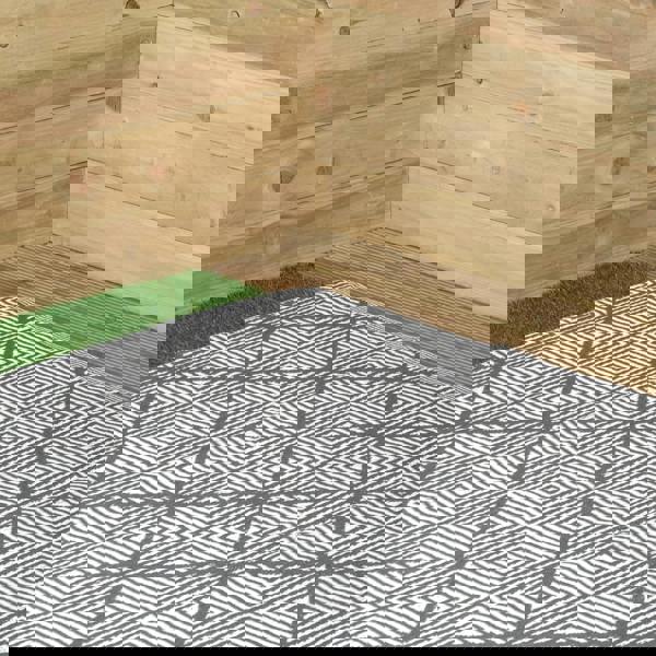 Samuel Alexander 1.5m x 2.1m Alexandria Large Outdoor Alfresco Patio Rug Mat in Grey