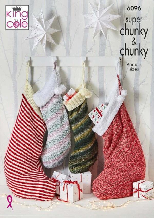 King Cole Chunky & Super Chunky Knitting Pattern 6096, Accessories Two Sizes