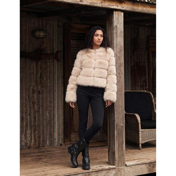 Blue Vanilla Faux Fur Short Coat