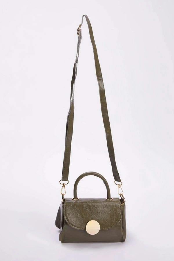 WOVCOR Women's Mini Hand and Shoulder City Bag with Metal Accessory Details