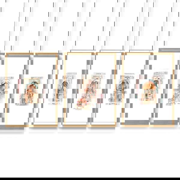 Wall Canvases For Living Room | Set of 3 Moroccan Inspired Wall art Prints