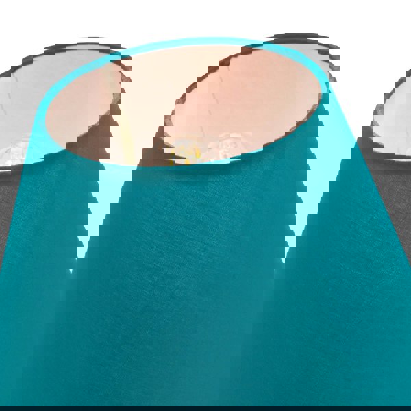 10 Inch Vivid Teal Cotton Coolie Shade for Table Lamp or Pendant Image 3