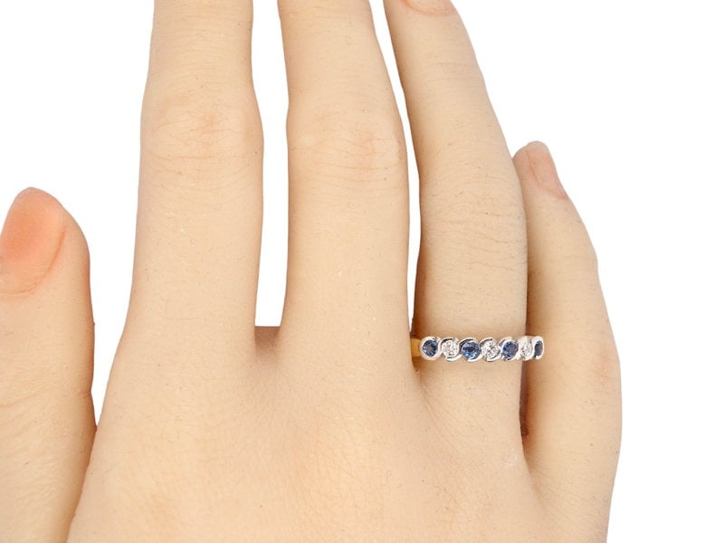 Vintage Tom A sapphire and diamond eternity ring