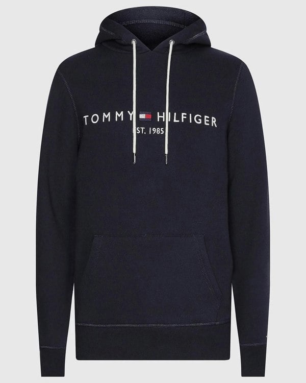 Tommy Hilfiger Mens Core Tommy Logo Hoodie - Sky Captain