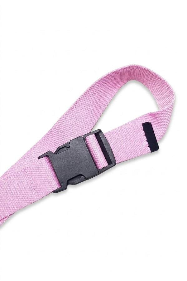 Ally Fabric Buckle Belt - Pink_wb
