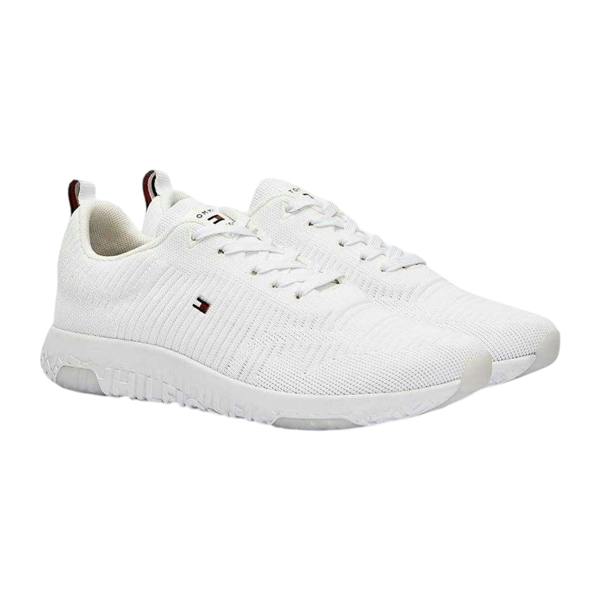 Tommy Hilfiger Mens Tevo Run Running Trainers - White - 