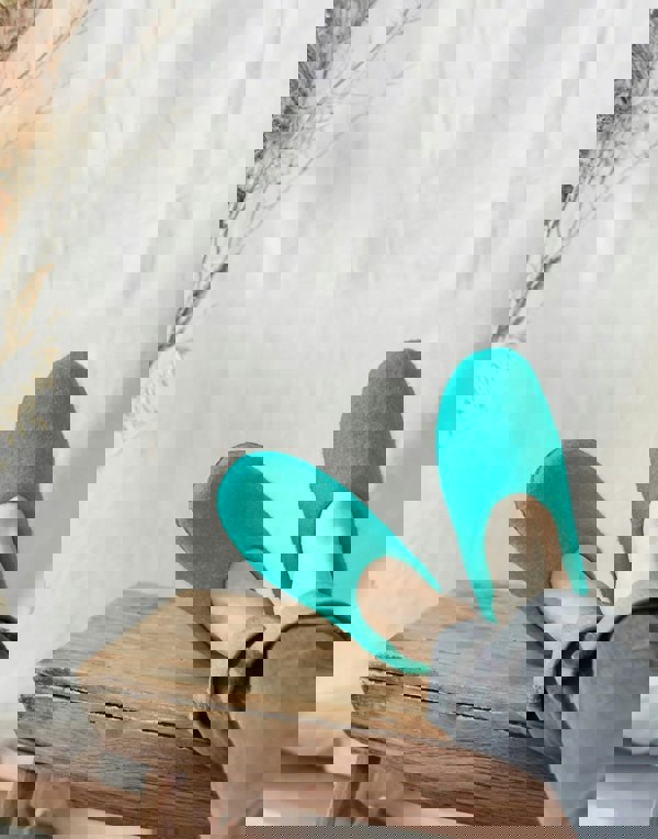 British Boxers Women's Handmade Eco Felt Suede Sole Mule Slippers –  Sea Glass