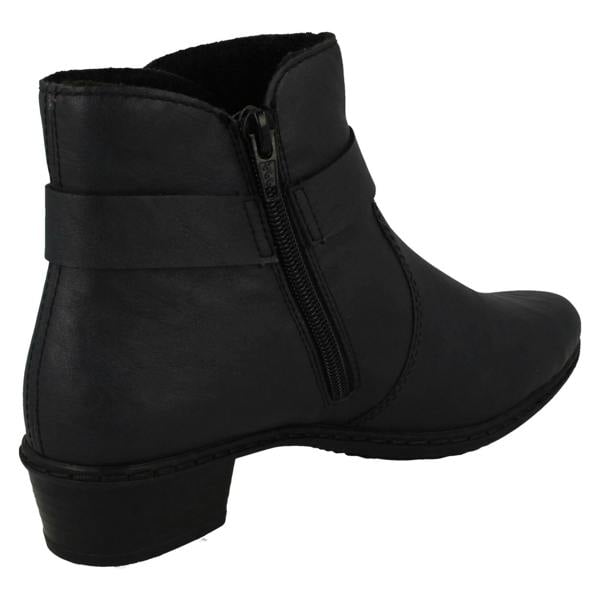Rieker Ladies Rieker Ring Detailed Heeled Ankle Boots Y0775