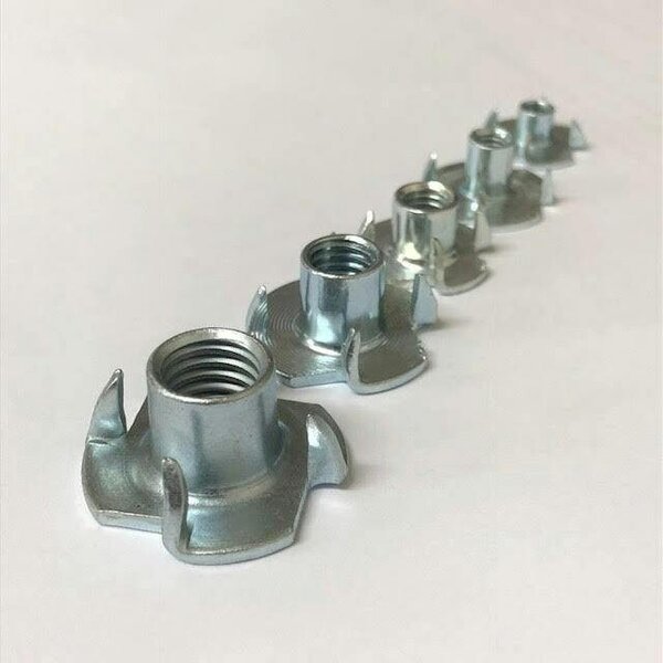Fixaball T Nuts Furniture 4-Pronged Steel BZP Zinc M4 M5 M6 M8 M10