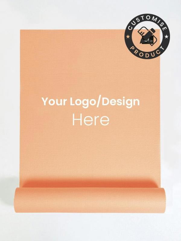 Yoga Studio Personalised Yoga Mat 6mm With Custom Design - Peach Fuzz