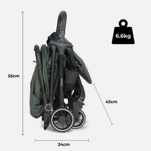 My Babiie MBX6 Compact Stroller - Forest Green