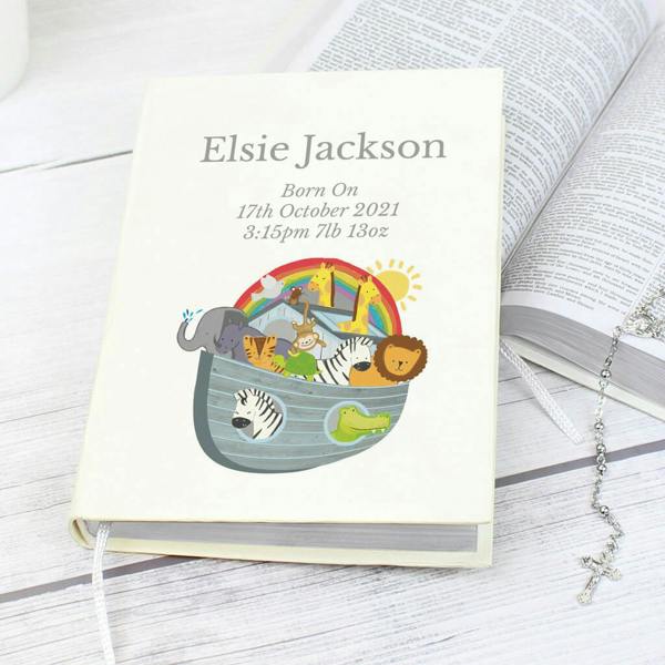 Personalised Noah’s Ark Holy Bible - lifestyle shot