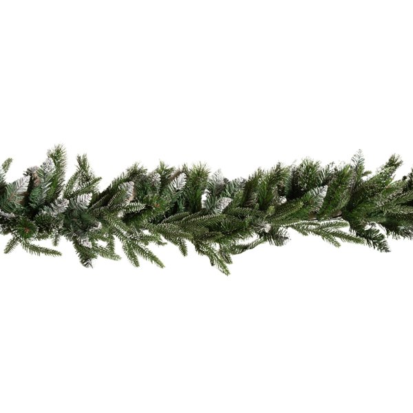 Samuel Alexander 1.8m Premier Christmas Artificial Fairmont Fir Snow Tipped Plain Green Garland