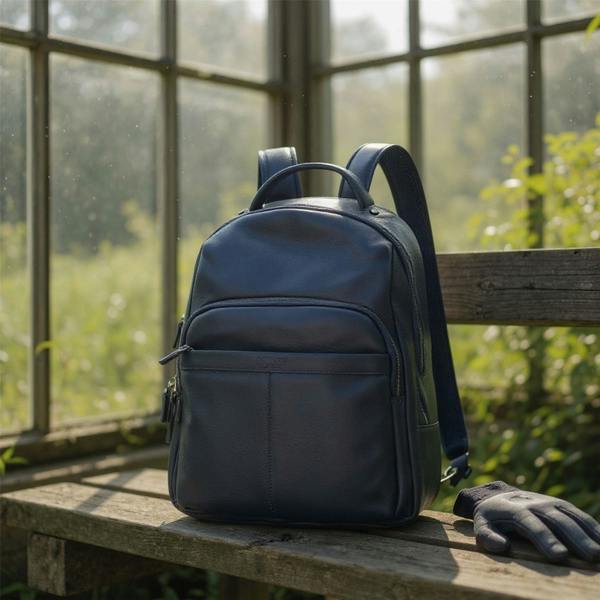 Infinity Leather Genuine Leather Vintage Rucksack Laptop Bag Travel Backpack - Capri