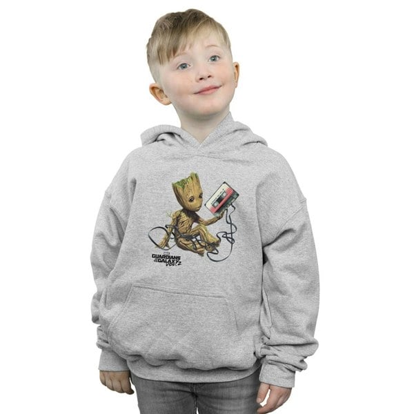 Marvel Boys Guardians Of The Galaxy Groot Tape Hoodie - Sports Grey